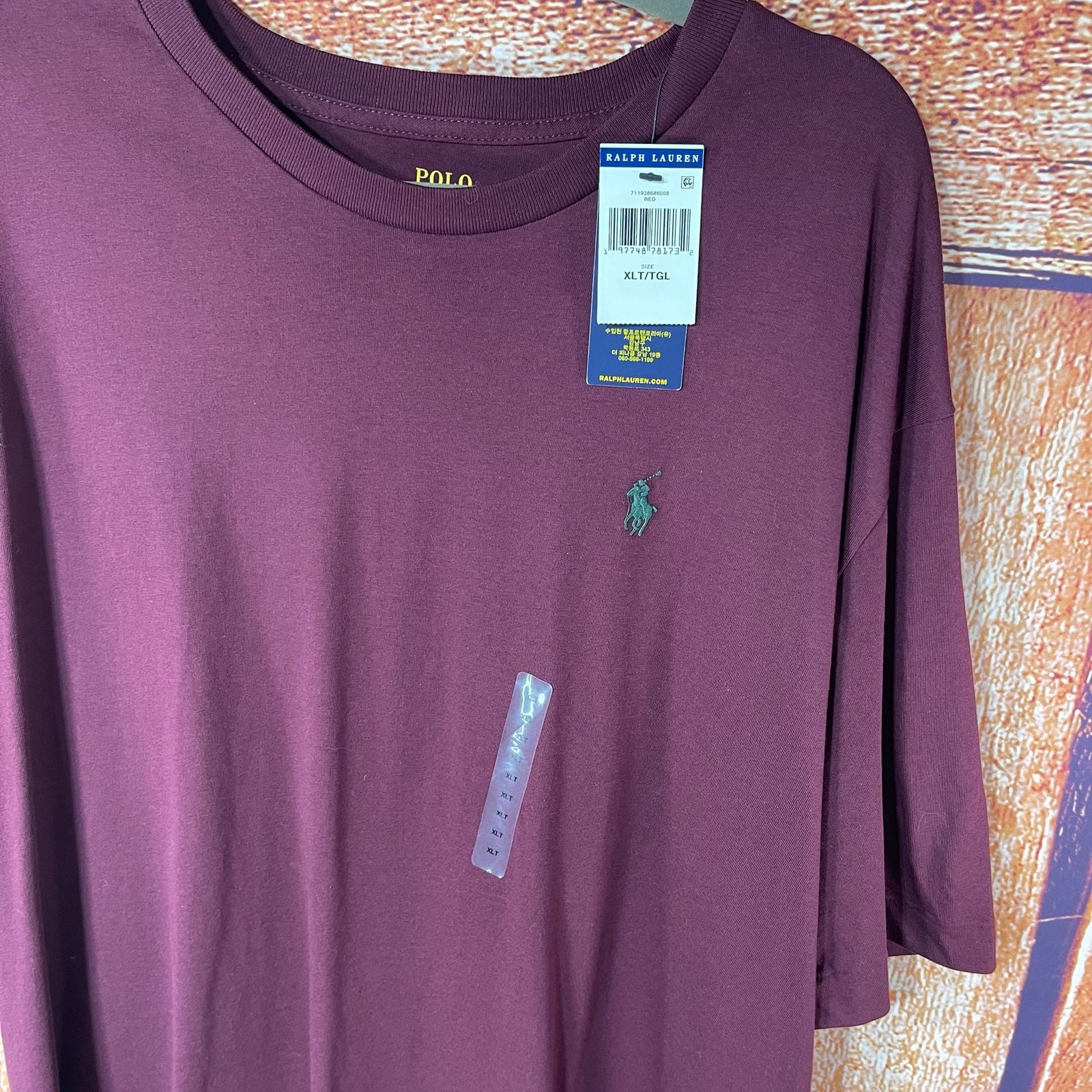 Polo Ralph Lauren Performance Jersey Short Sleeve T-Shirt XLT Burgundy NWT gallery