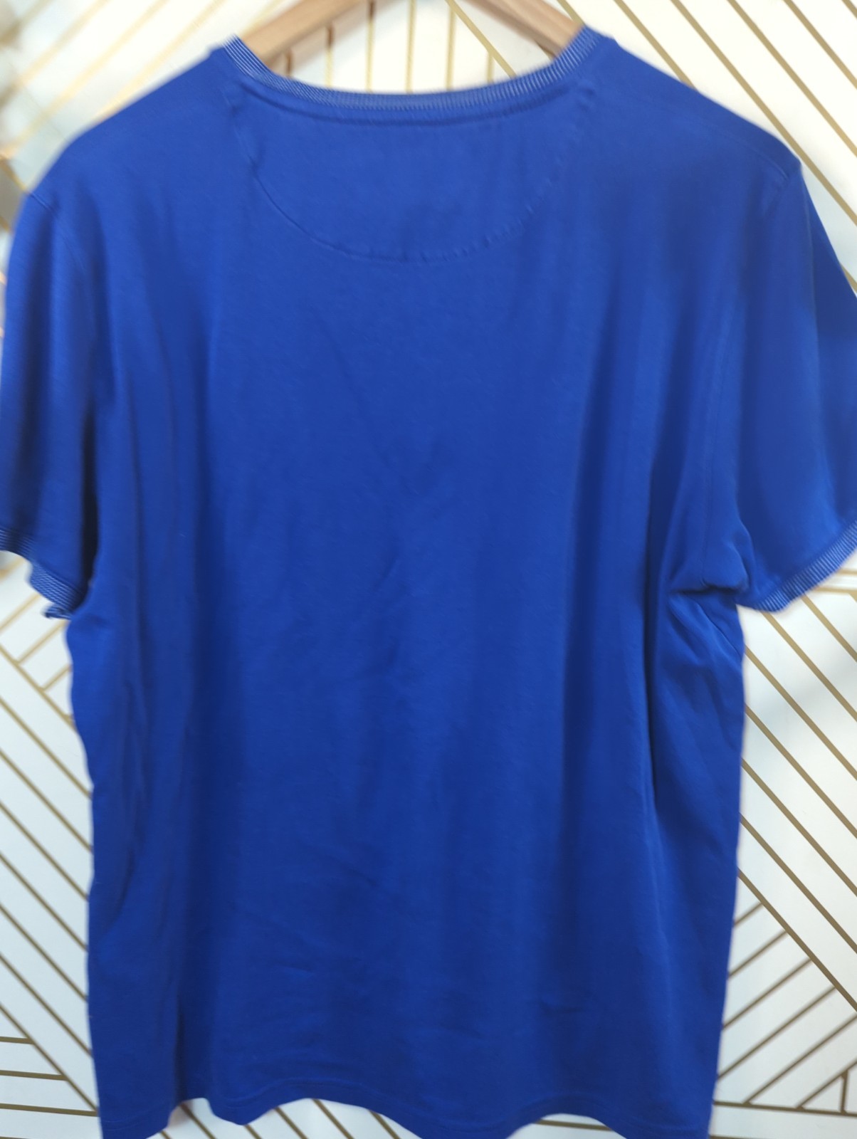 Ted Baker Men's Lounge Blue T-Shirt Size L (5) 100% Cotton READ STAINED gallery