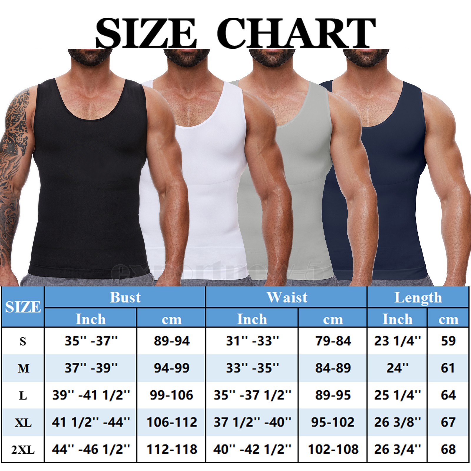 Men's Body Shaper Gynecomastia Compression Ionic Shaping Shirt Slimming Tank Top gallery