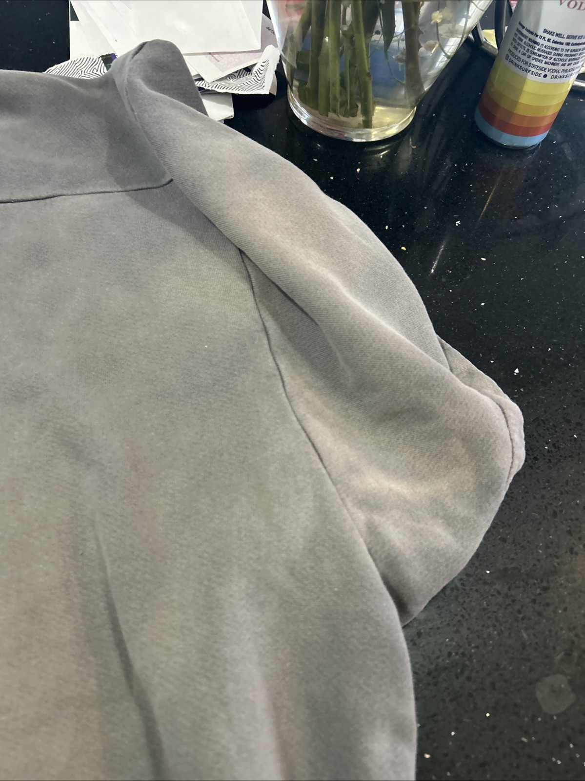 YZY Yeezy Gap Balenciaga Fleece Yoke Back Tee Shirt Gray Size 3X gallery