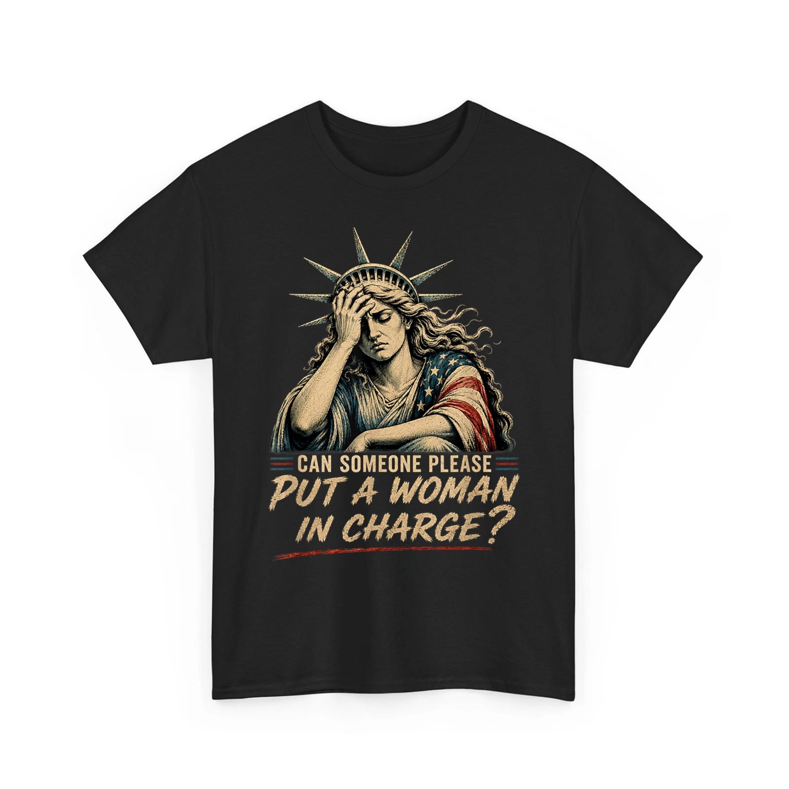 Can Someone Please Put a Woman in Charge? Fourth of July Unisex T-Shirt gallery