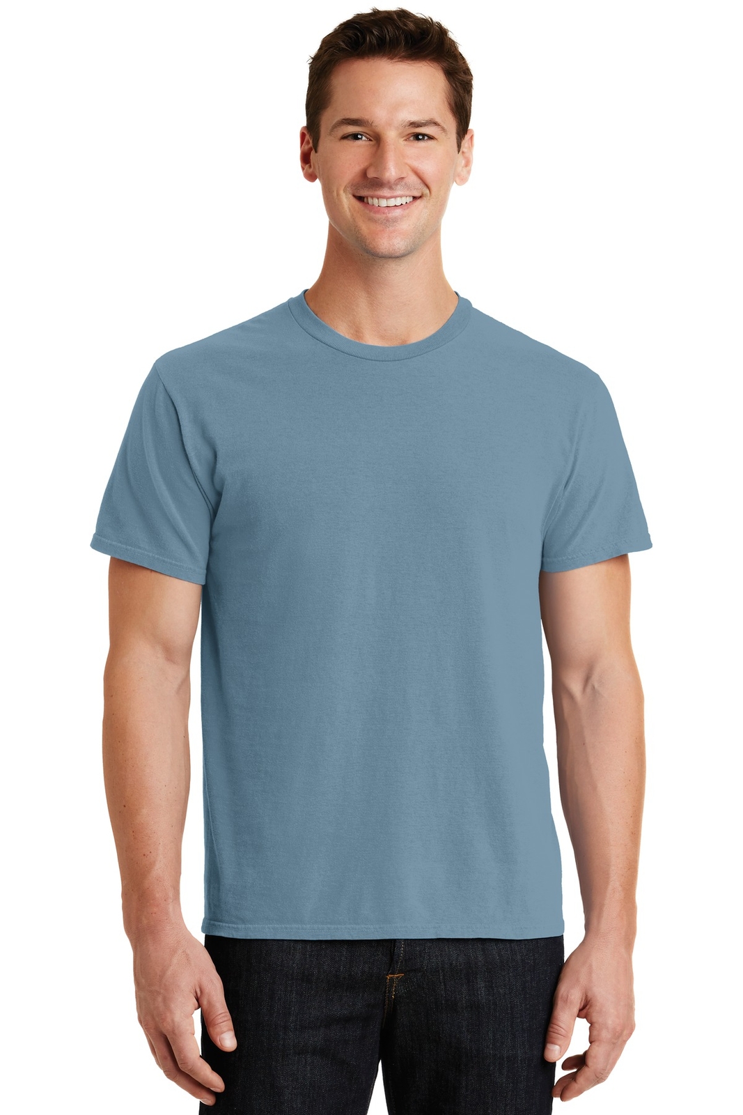 Port & Company PC099 Mens Short Sleeve Beach Wash Garment Dyed Crew Neck T-Shirt