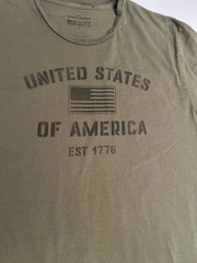 General Standard Men’s Olive Green “United States of America” Graphic T-Shirt LG