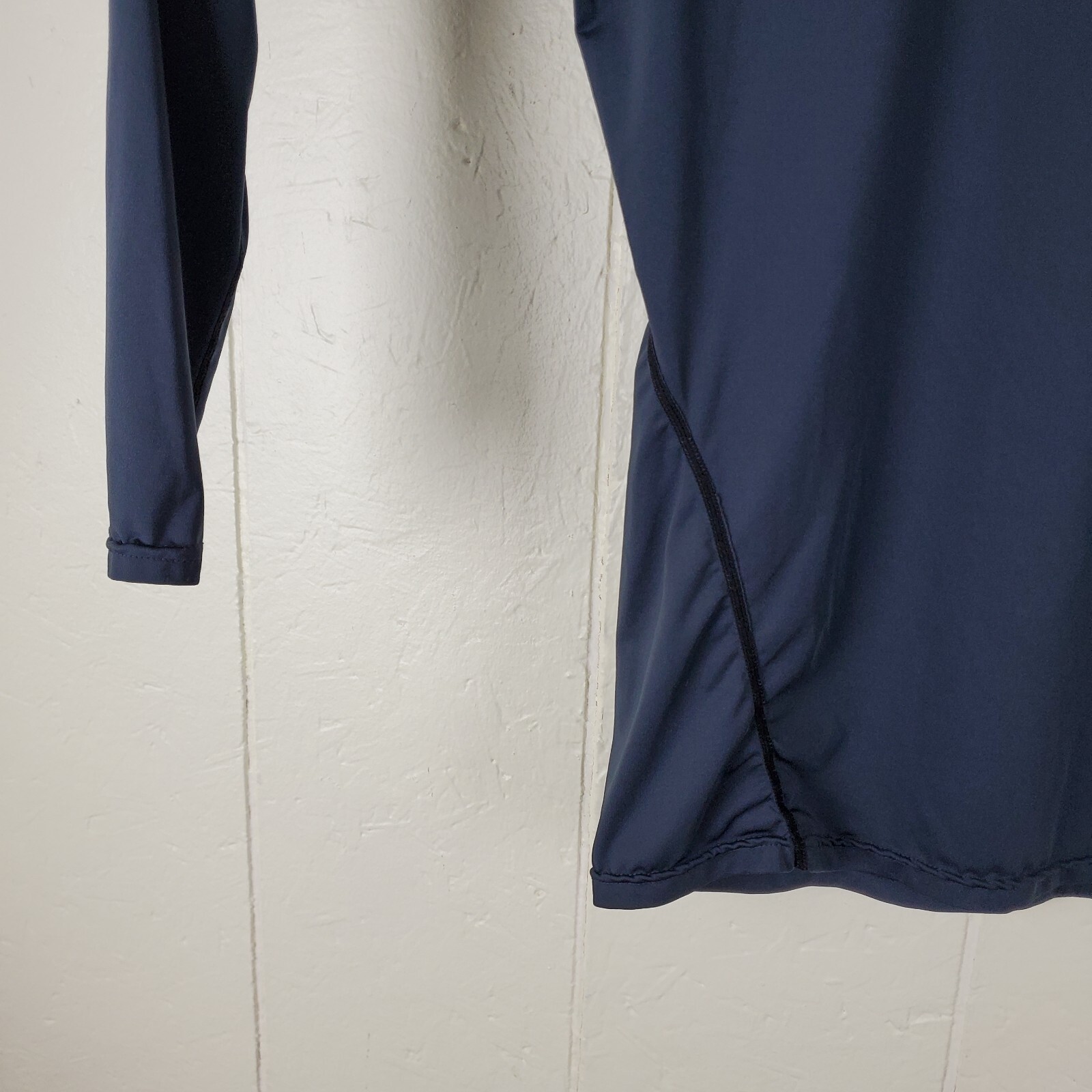Tesla Shirt Mens Large Gray High Neck Logo Long Sleeve Stretch Pullover gallery