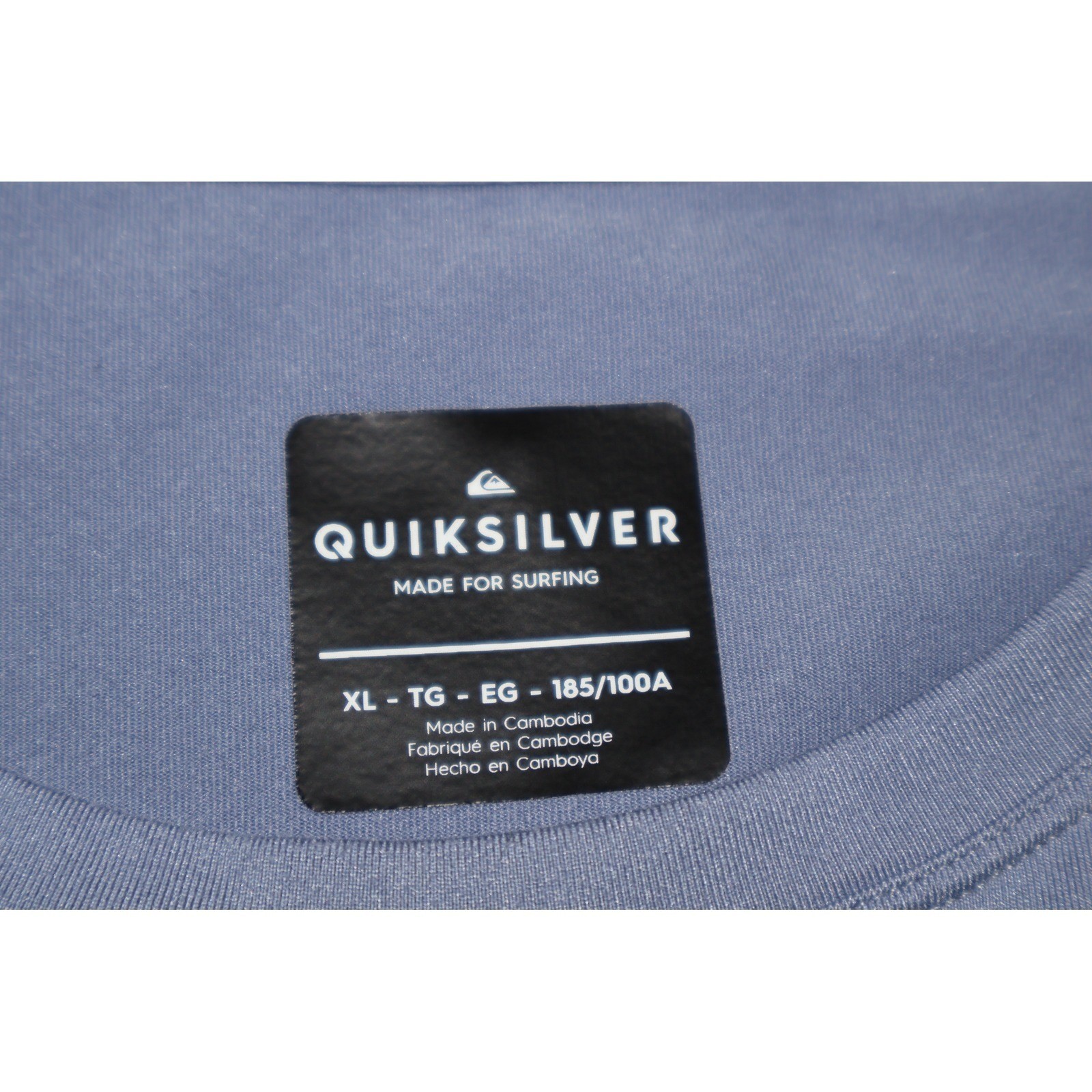 Quiksilver Sun Shirt Mens XL Blue Moisture Wicking Surf Tee Nylon Spandex Swim gallery