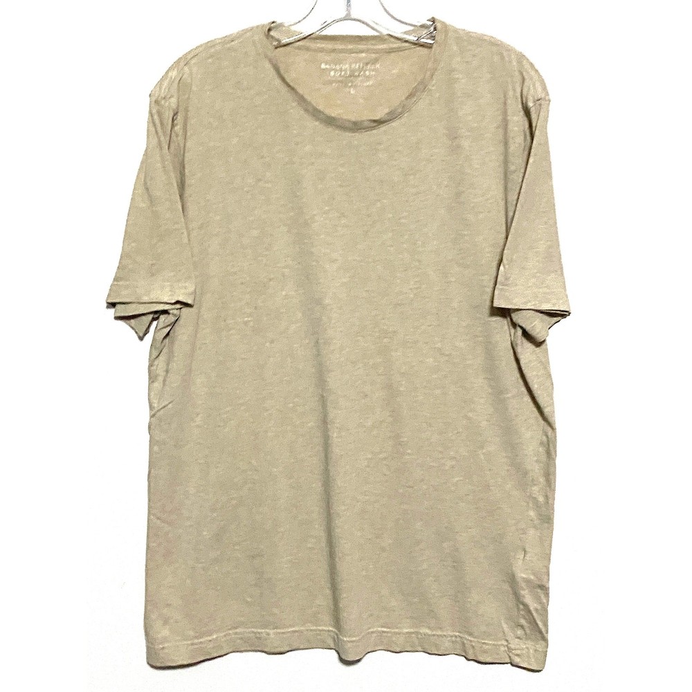 Banana Republic Soft Wash Solid Crew Neck Shirt Men L Classic Neutral Casual Y2K