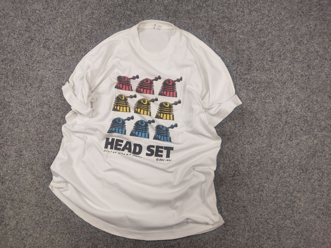 Vintage 1991's Heat Set Doctor Who at Momi Graphic Logo White Shirt Tee Promo gallery