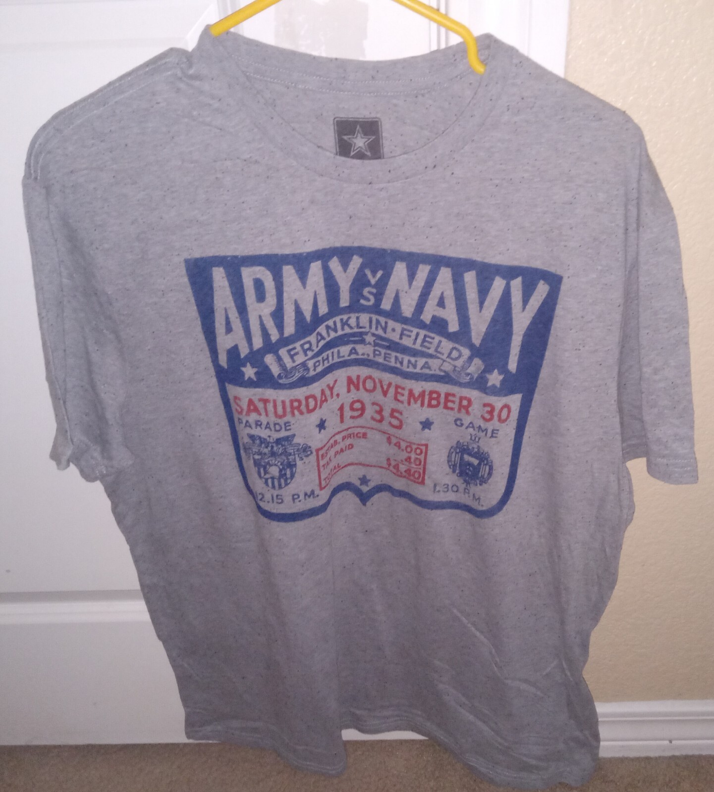 U.S. Army vs. Navy Franklin Field Mens T-Shirt Xlarge, Color Gray gallery