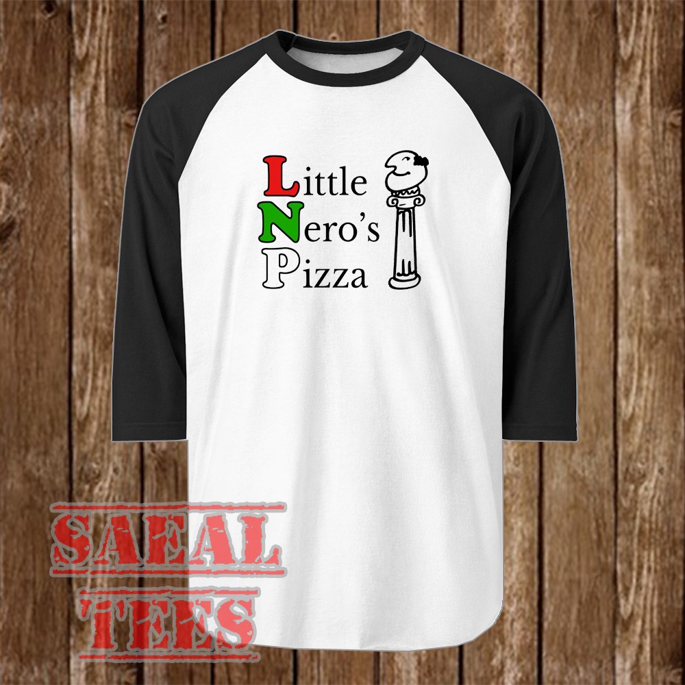 Home Alone Little Nero's Pizza Men's Raglan Black Size S - 2XL gallery
