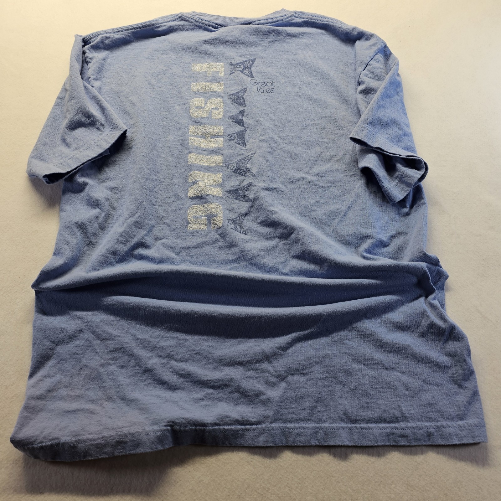 Vtg Jansport Fish Of Wisconsin Graphic T Shirt Mens L Blue Nature Outdoors Tee gallery