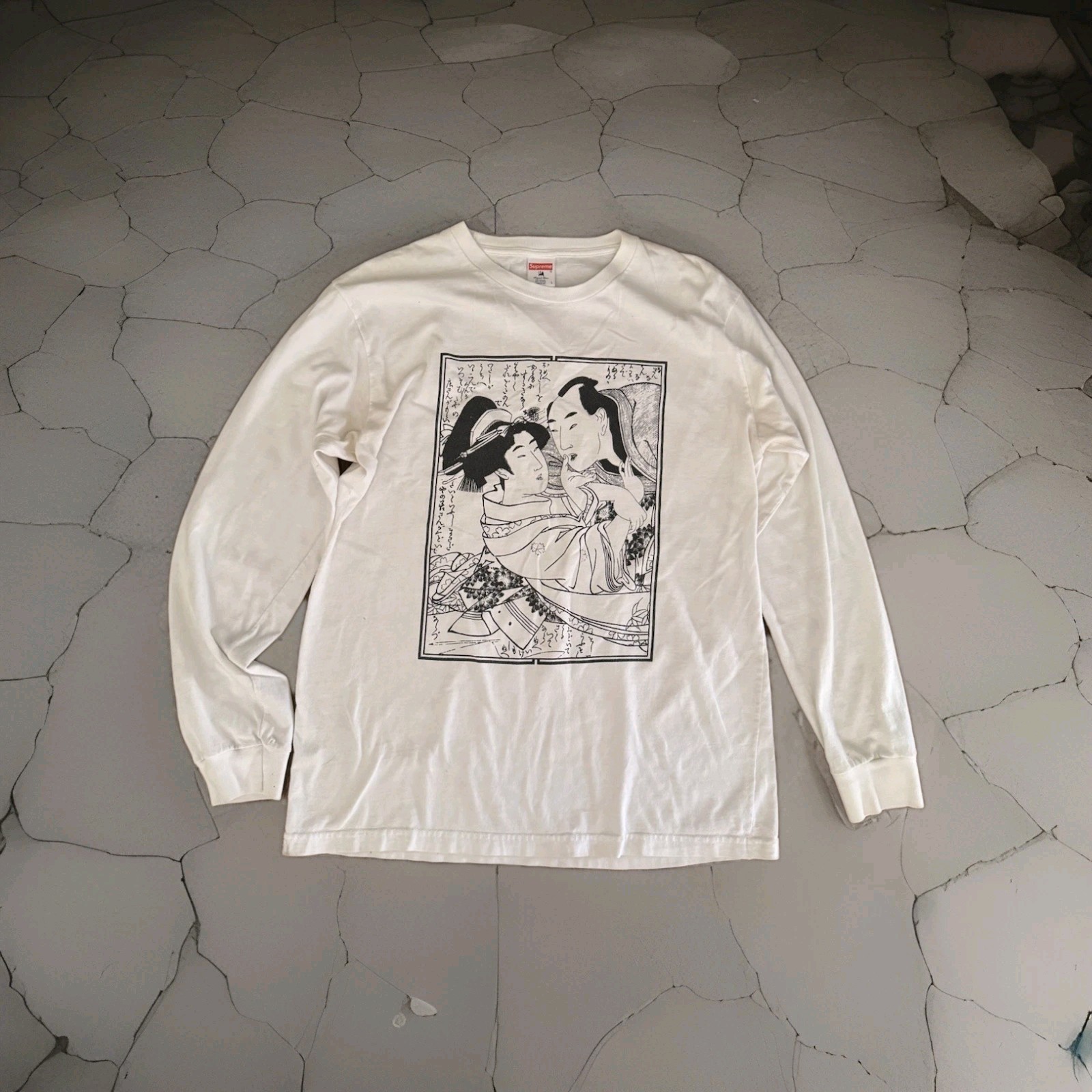 Supreme Sasquatchfabrix Shunga Long Sleeve T Shirt Black SS16 Box Logo Mens L