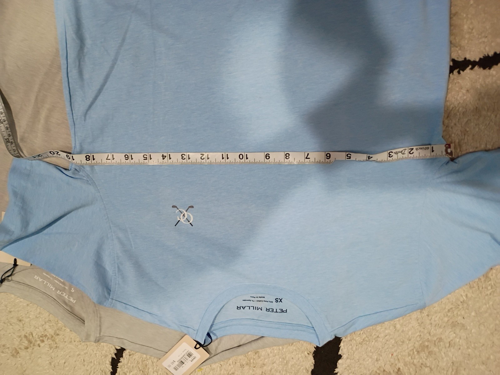 Peter Millard T-shirts Size X S And S Blue And Gray Stretchable Pima Cotton gallery