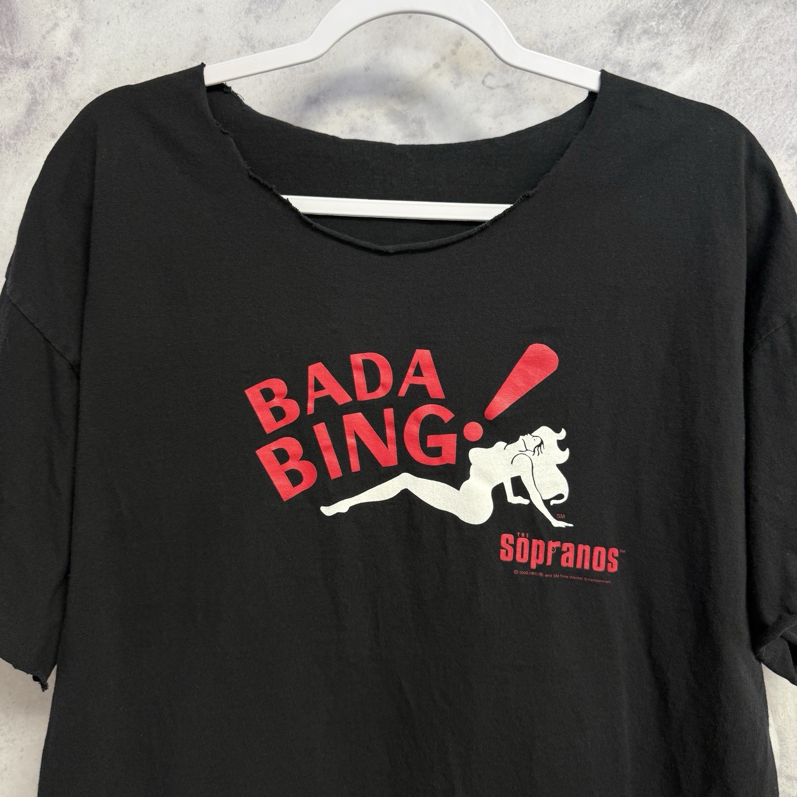 Vintage Sopranos Bada Bing! Shirt Mens XL Black Satin Dolls Club 2000s gallery