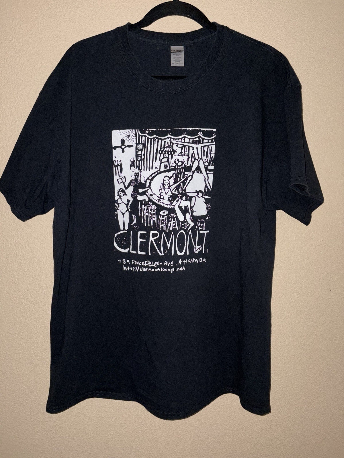 Vintage Clermont Lounge T Shirt Black Men’s XL Atlanta Strip Gentleman’s Club