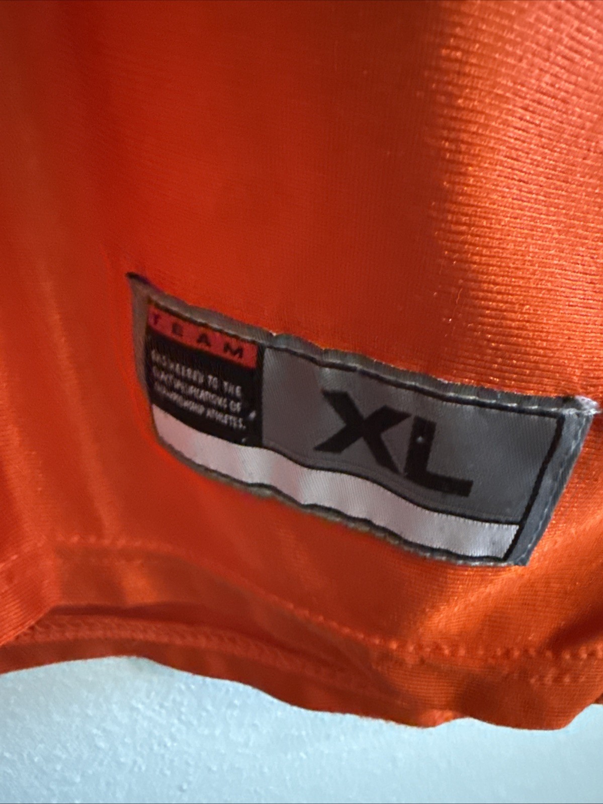 Vintage Y2K Nike Team Sports Snap front Warm Up Jersey Orange Men's XL gallery