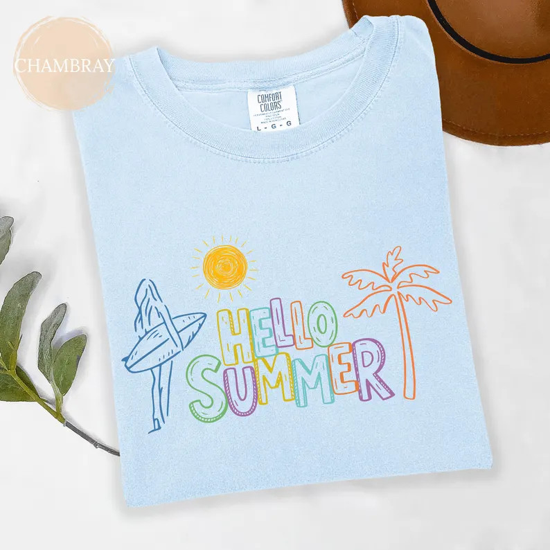Hello Summer Comfort Tee Summer gallery