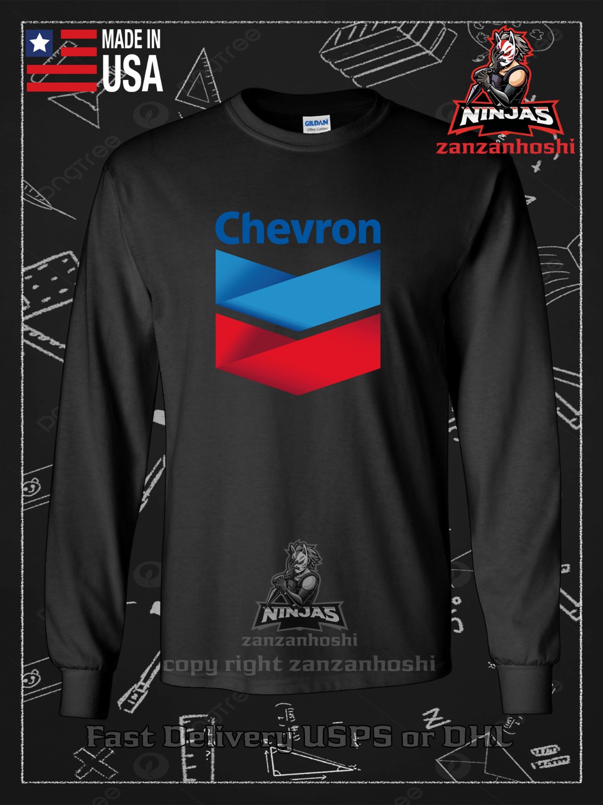 Chevron Corporation Men's Long Sleeve T-Shirt American Size S-5XL T-Shirt gallery