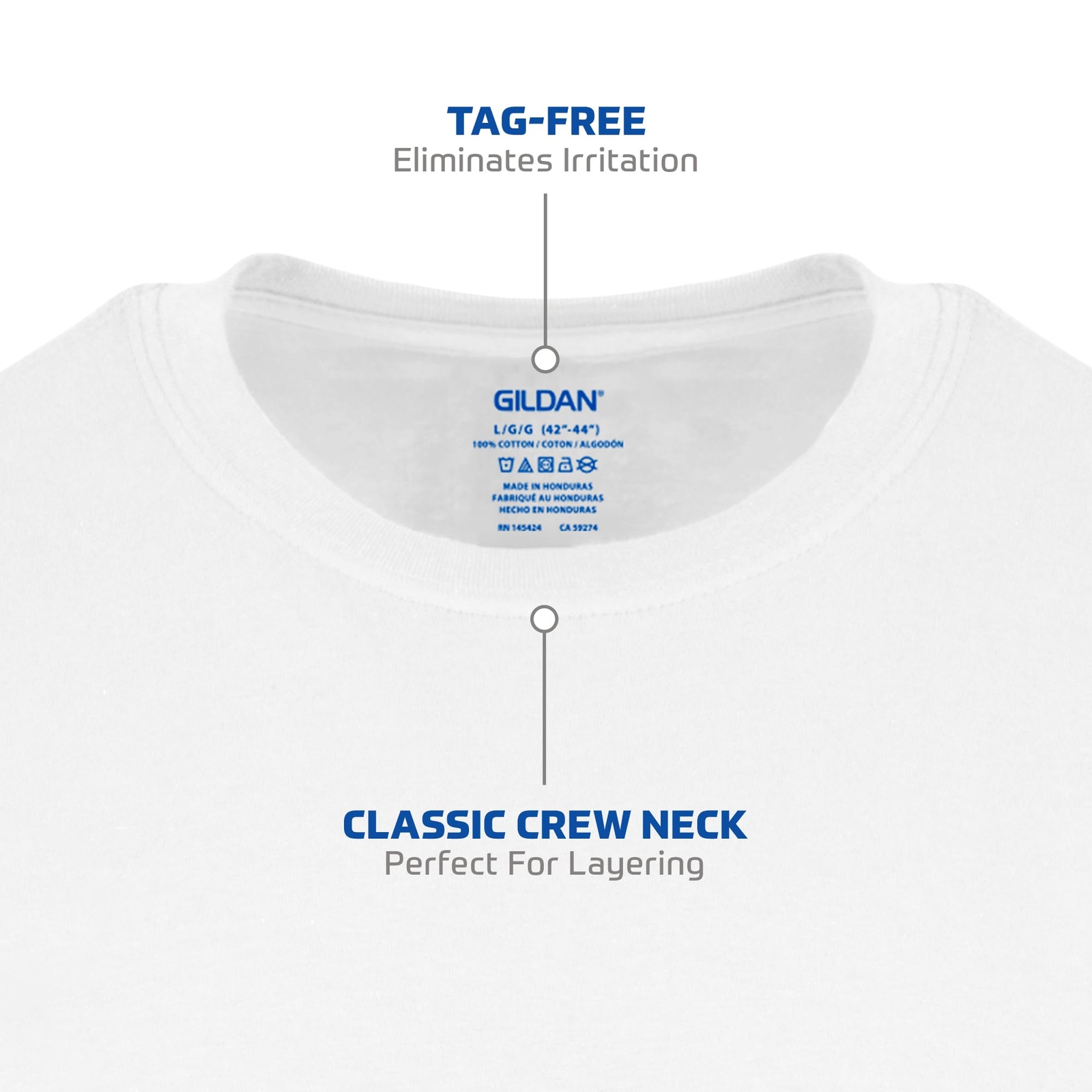 Gildan Men's Crew T-Shirts Multipack Style G1100 6 White (6-pack) Medium gallery