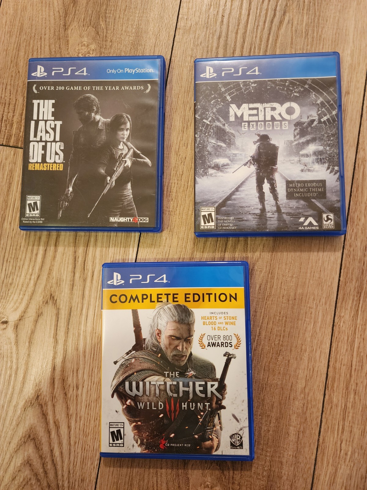 The Last Of Us Remastered / Metro Exodus / The Witcher 3 Video Games