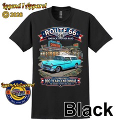 Route 66 100 Year Centennial, 1955 Chevy Nomad Bel Air, Custom Made T-Shirt