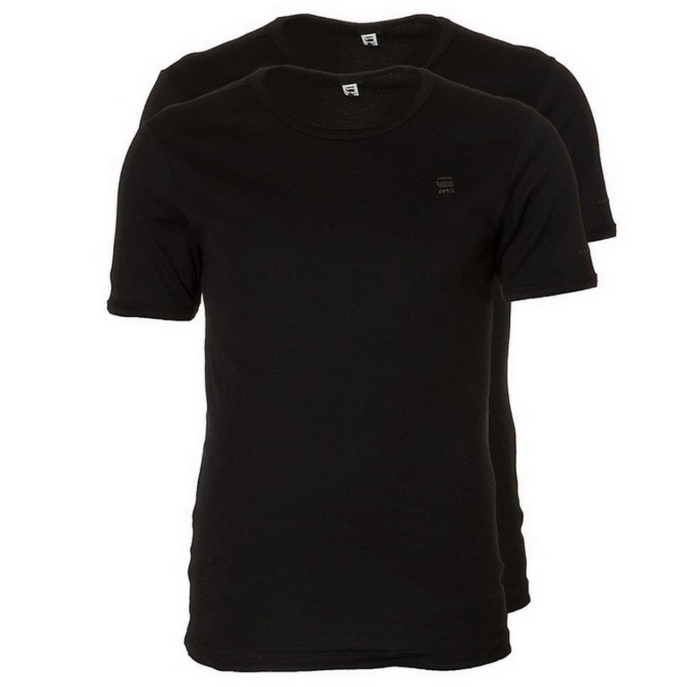 G-Star Men’s Raw Base Crew Twin Pack Basic T-Shirt Black D07205 124 990