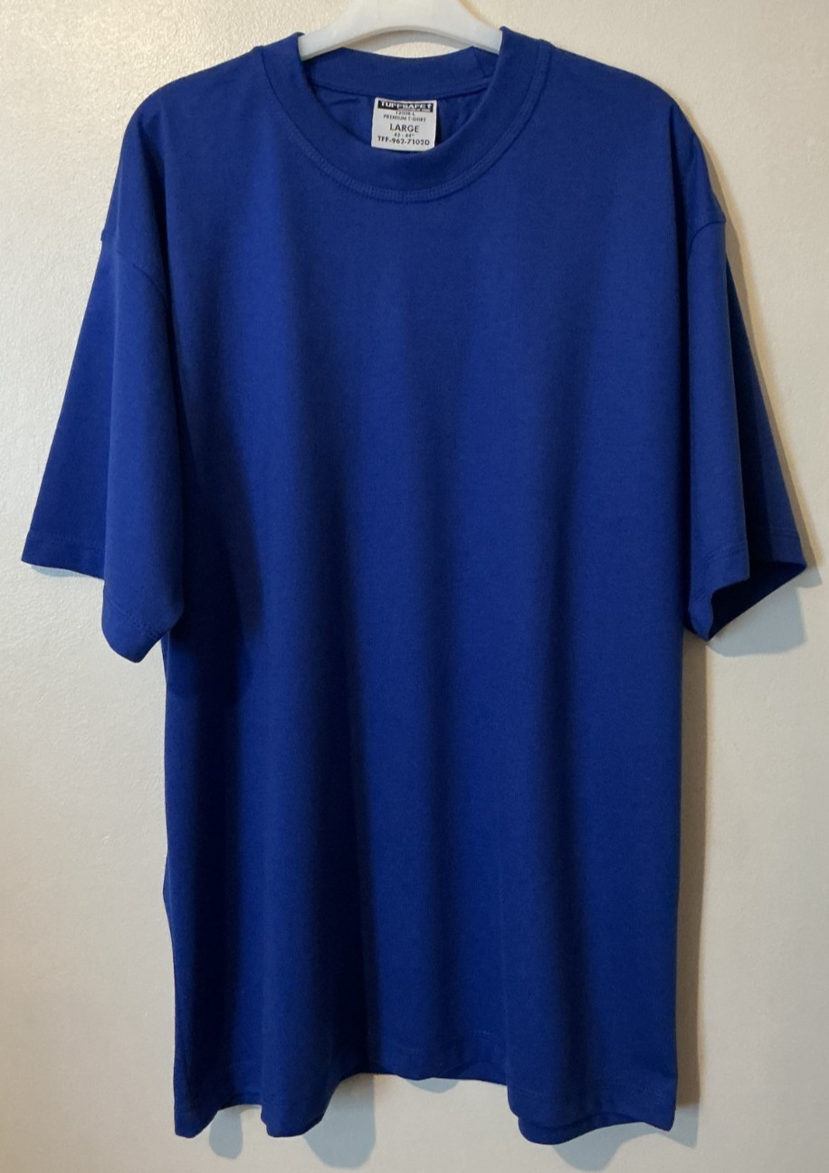 Tuffsafe T200 200gsm T-Shirt Short Sleeve Crew Large Tee 42-44" NEW Royal Blue gallery