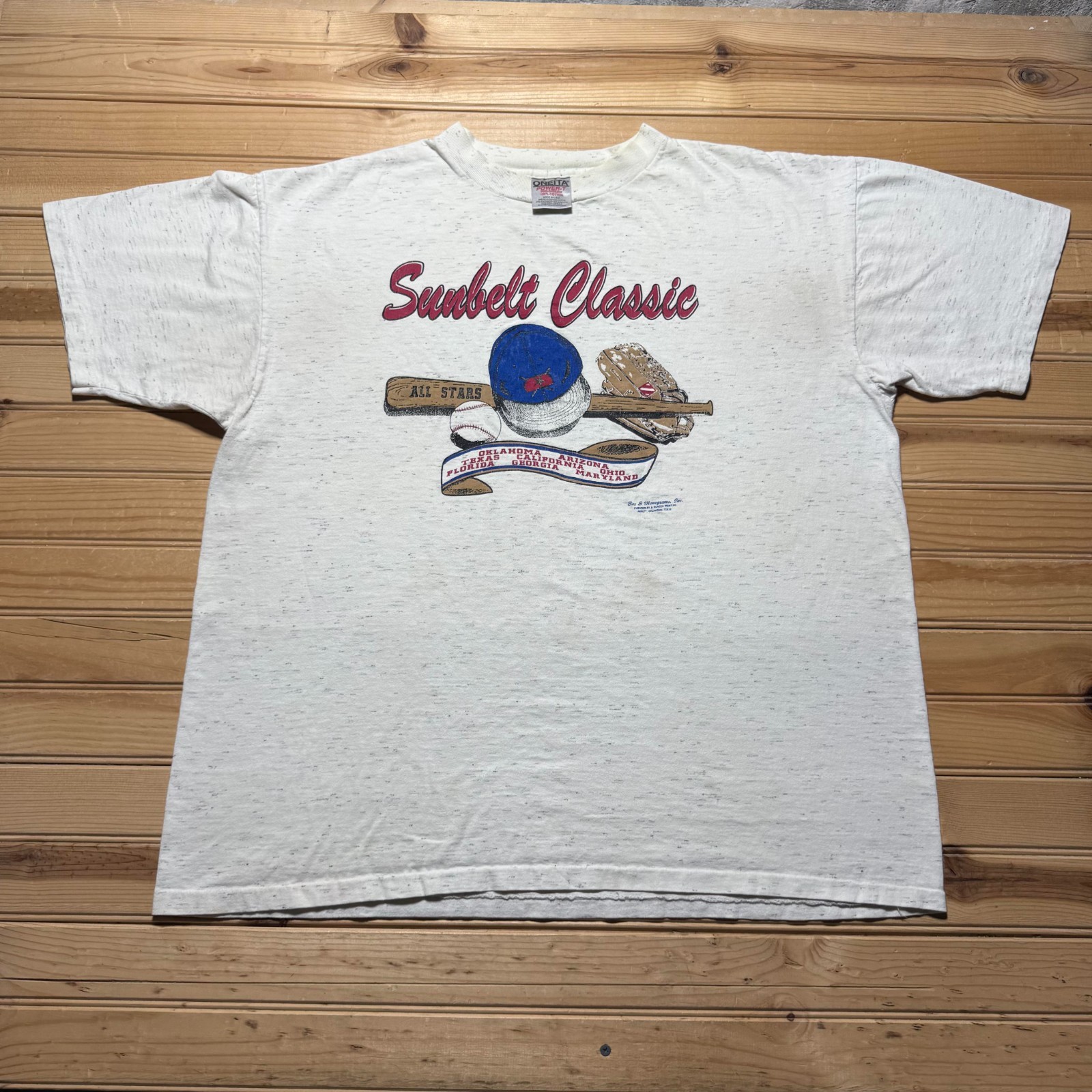 Vintage 90s Sunbelt Classic Baseball Tournament Sports Graphic T-Shirt USA – XL