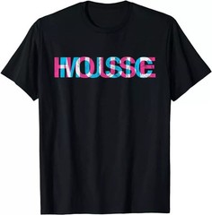 2025/House Music Glitch Optical Illusion – EDM Rave DJ Distressed T-Shirt