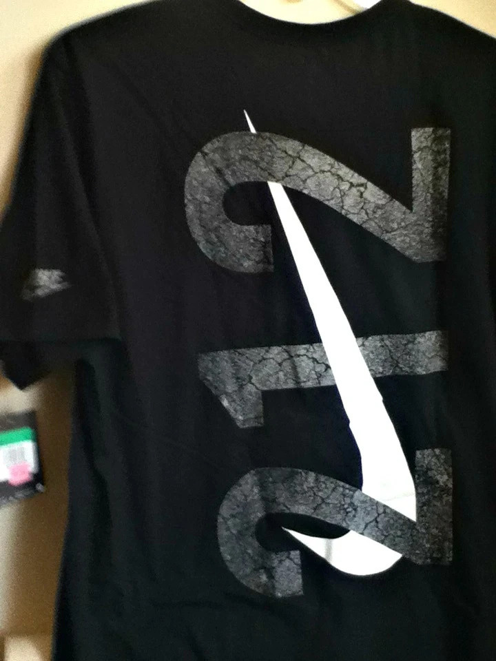 AUTHENTIC NIKE 212 100% COTTON ATHLETIC CUT BLACK T SHIRT 914291-010 gallery