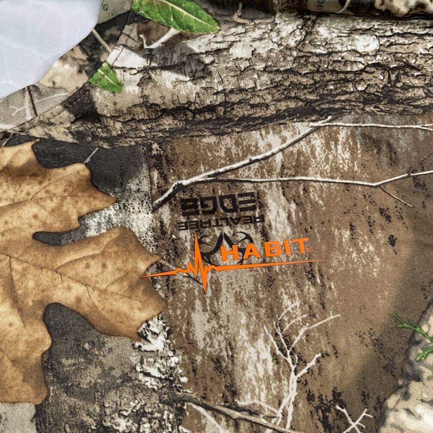 Habit Shirt Mens 2XL Brown Realtree Edge Camo Performance Hunting Scent Factor gallery