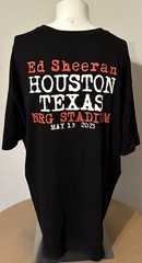 2023 Ed Sheeran Mathematics Tour Black Graphic T-Shirt Houston Texas XXL EUC
