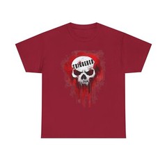 Furious Triggered Skull Graffiti. Dark Art, Bloody Horror Biker Punk Heavy Metal