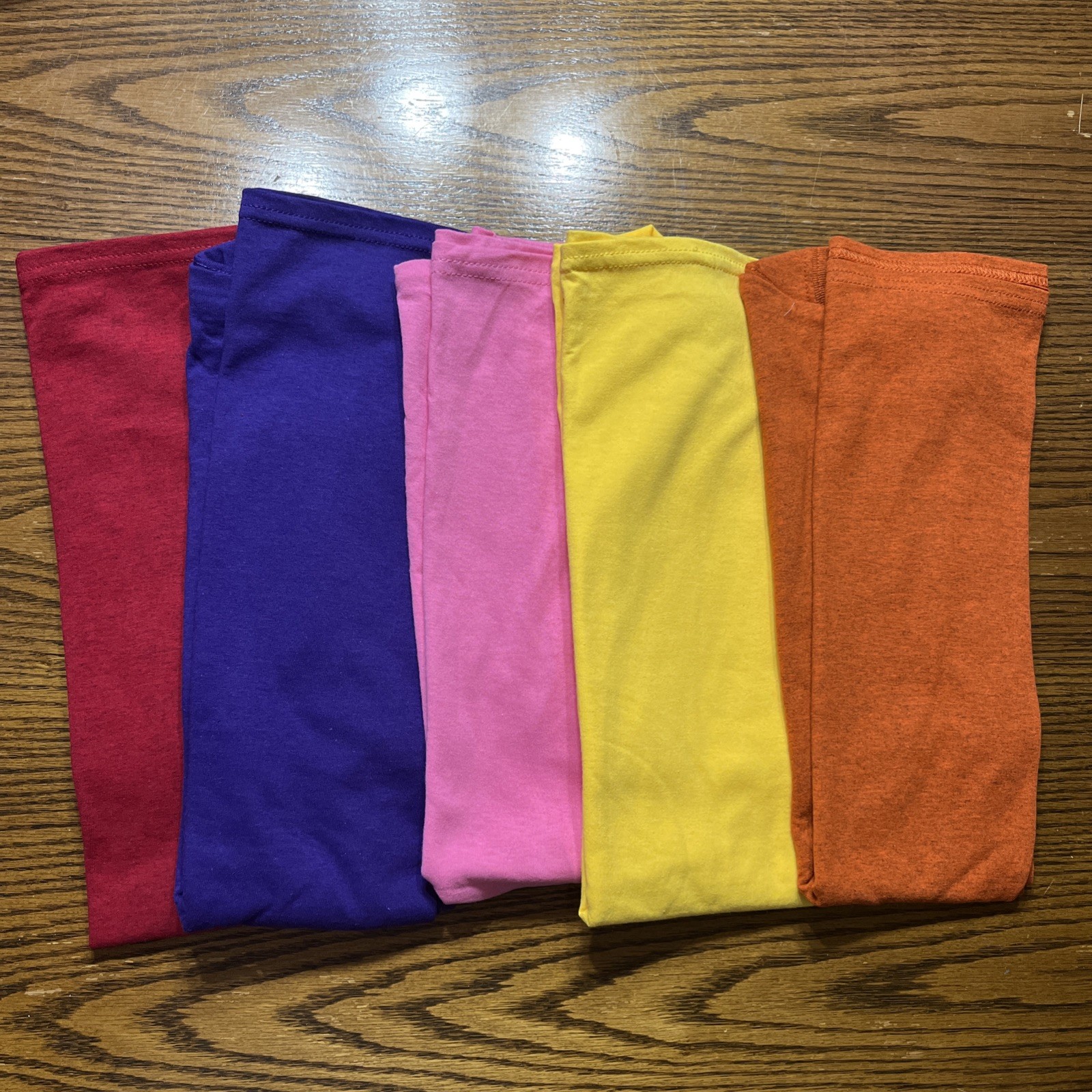 Gilden Heavy Cotton T-shirts Multicolors Size Large No Pocket Set Of Five gallery