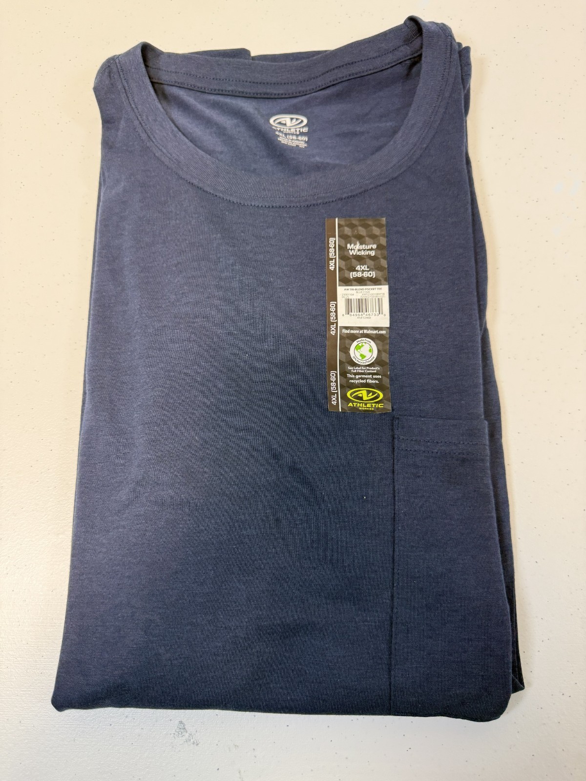 Men's Shirts, (New w/tags), Athletic Works, S/S Crew Neck Pocket Tee 4XL (58-60) gallery