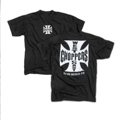 West Coast Choppers Cross Logo Double Sided Biker Graphic T Shirt S-5XL