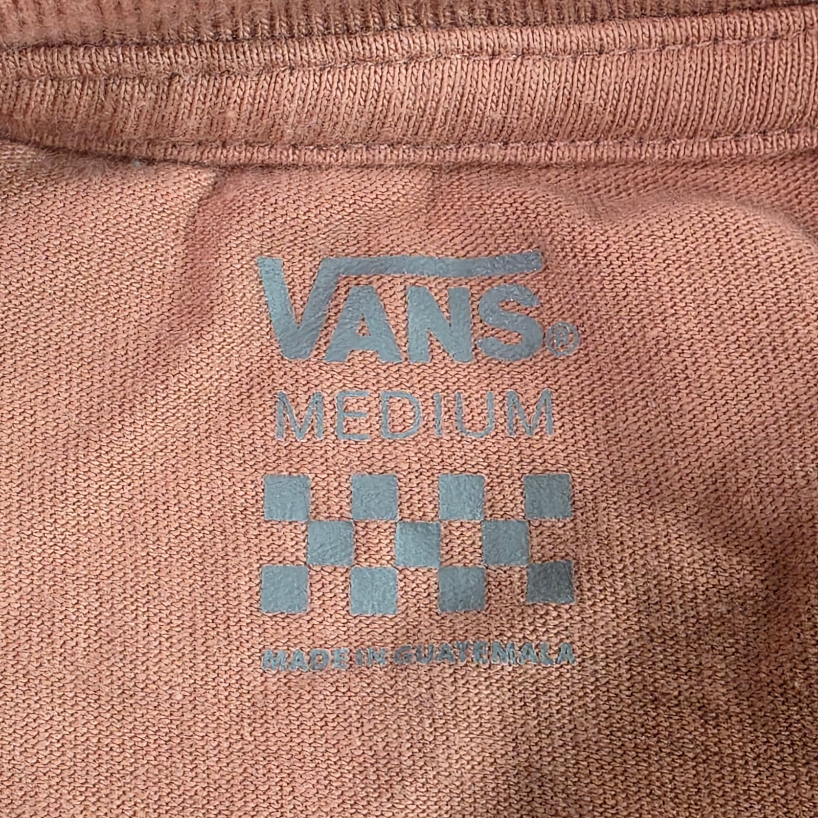 Vans Off The Wall T-Shirt Mens Peach Graphic M Crew Neck Long Sleeve Streetwear gallery