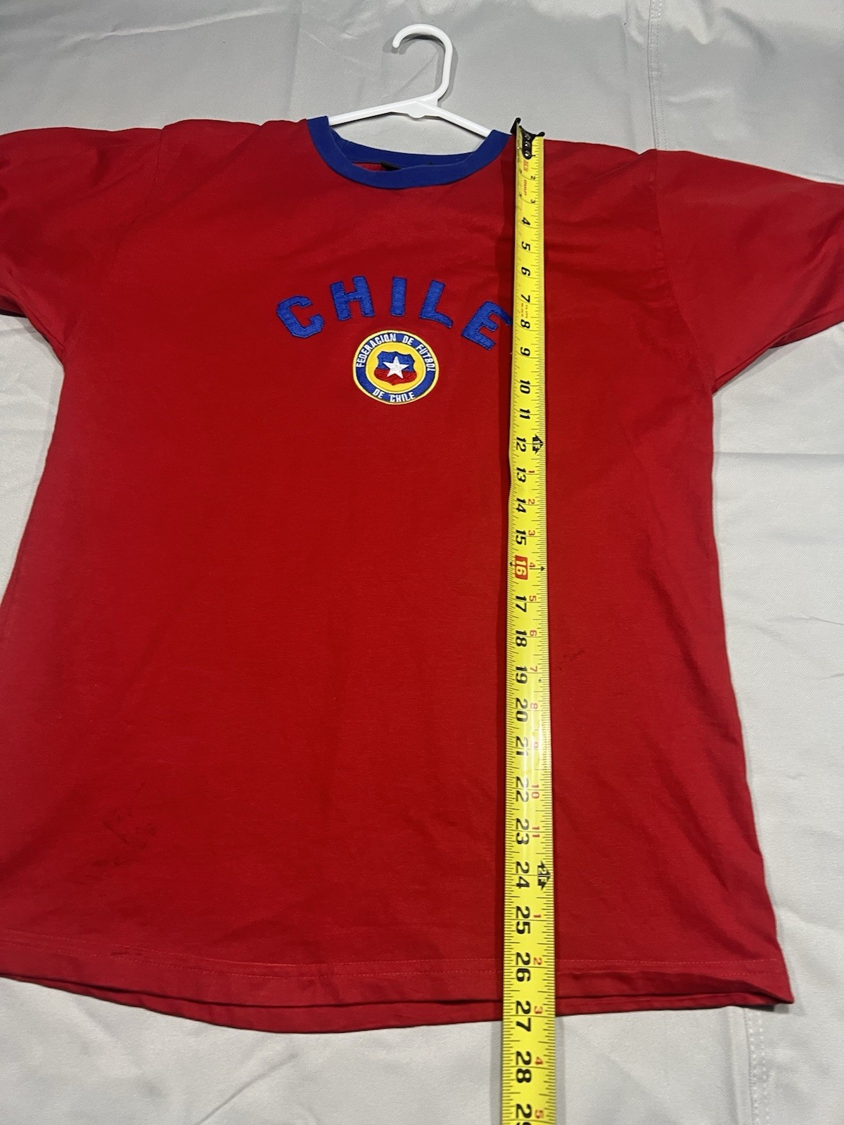 Chile Soccer T Shirt Adult Med Red Surf Style Federación De Futbol Graphic Tee gallery