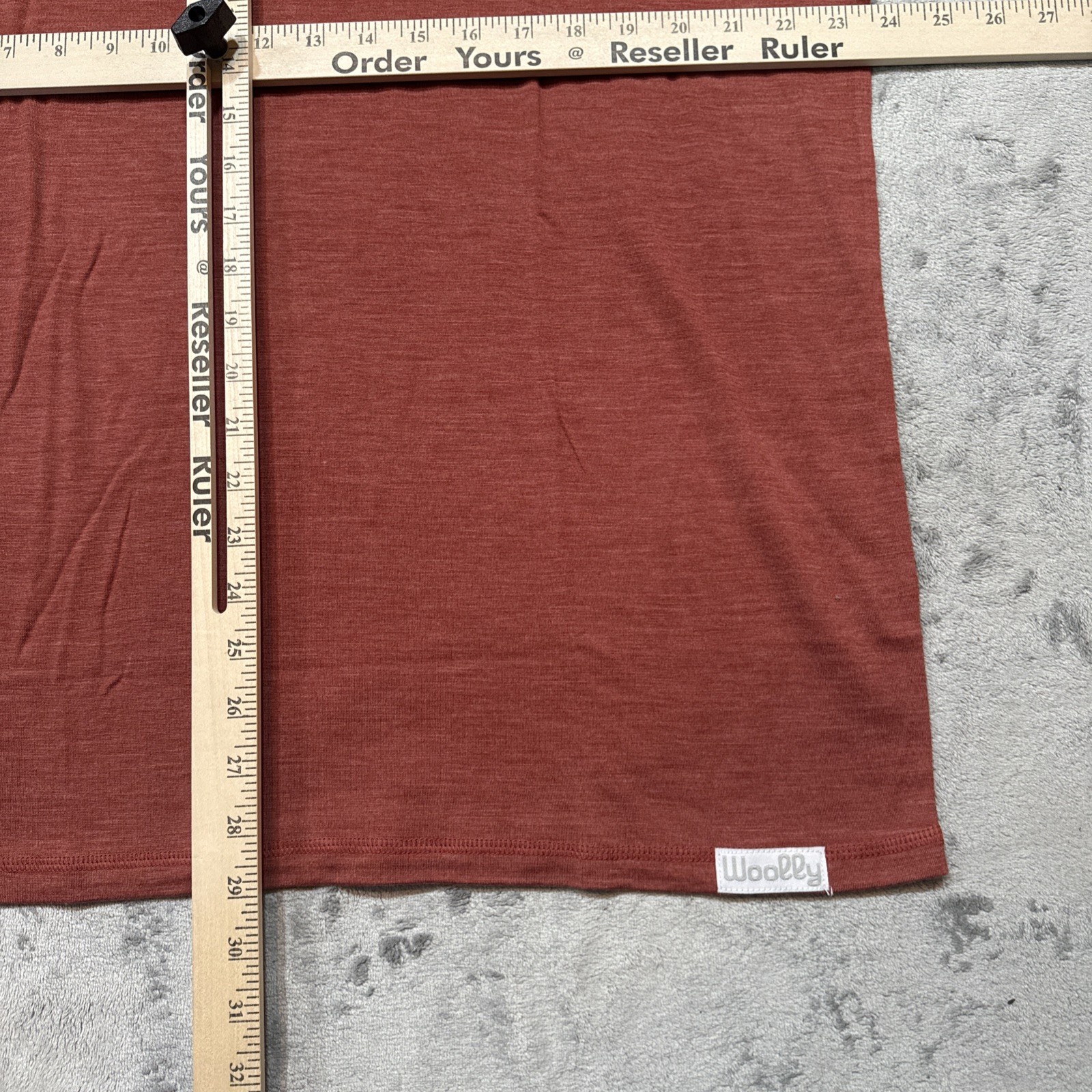 NWT Woolly Shirt Mens XL Red Merino Wool Short Sleeve V-Neck Tee Base Layer gallery