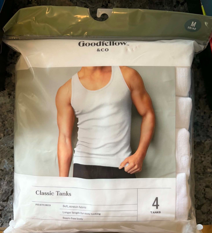 Goodfellow & Co Men’s Classic Tanks 4 Pack Size Medium White New