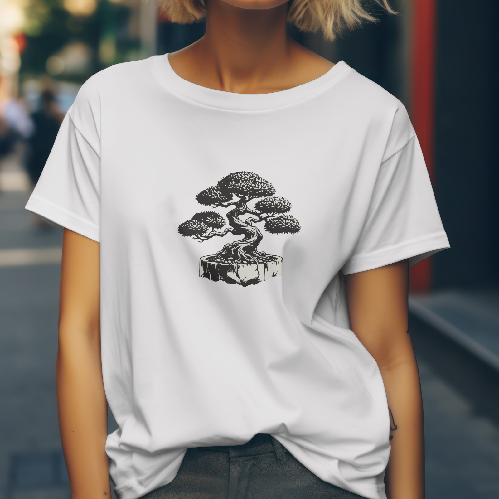 Japanese Bonsai Tree T Shirt Minimalist Zen Nature Art Graphic Unisex Tee gallery