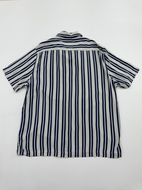 H&M Boys Blue White Striped Button Up Shirt Size L Excellent Condition gallery