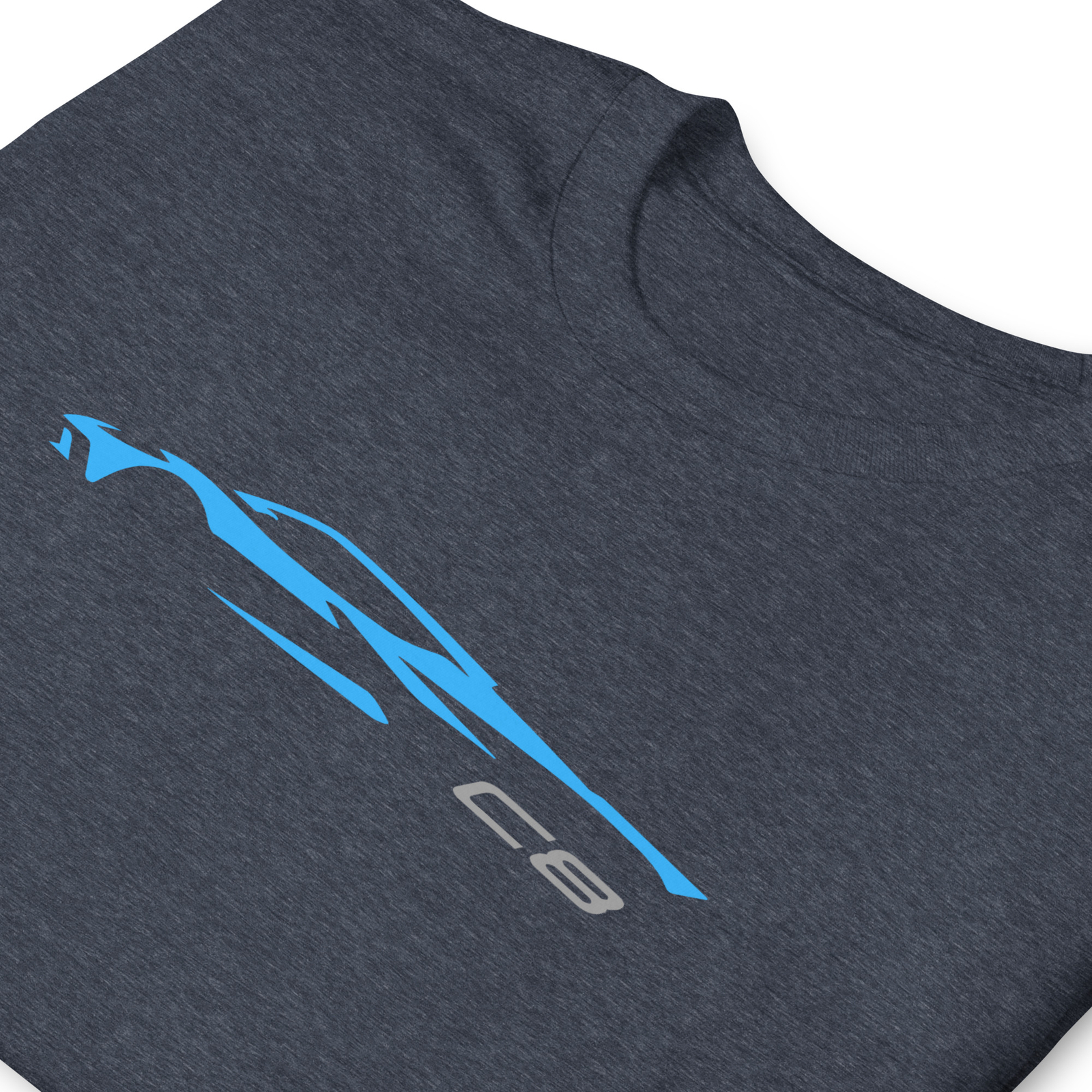 Softstyle T-Shirt For Chevrolet Corvette C8 Rapid Blue 2022-2023 Car Owners Gift gallery