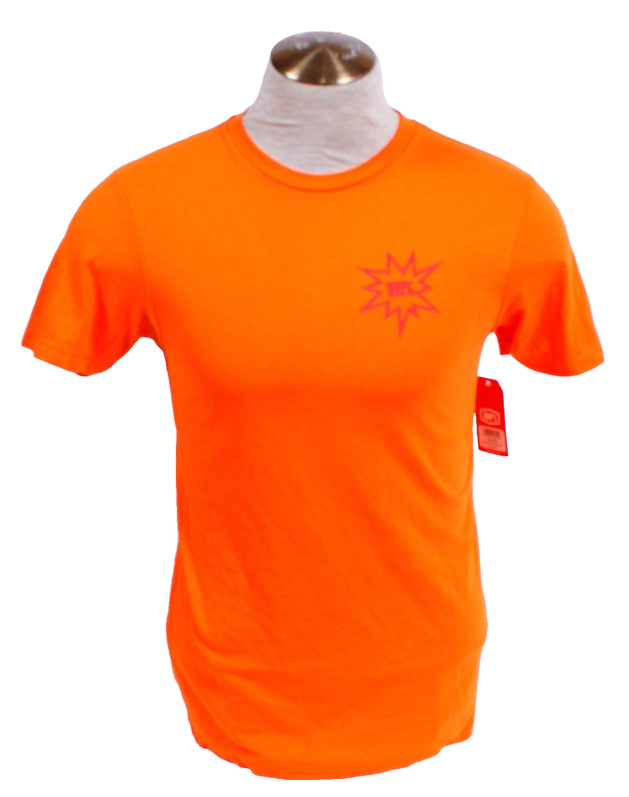 100% Men's S Orange Short Sleeve Tee T-Shirt gallery