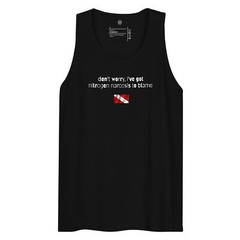 i’ve got nitrogen narcosis to blame tank, scuba diver tank top, diving tank top