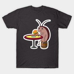 cockroach Spongebob Square pants eating burger memeCartoon T-Shirt S-5XL
