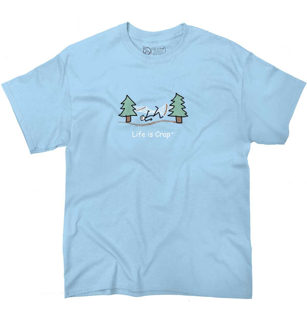 Life Is Crap Camping Funny Outdoor Adventure Womens or Mens Crewneck T Shirt Tee gallery