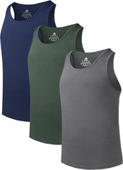 DAVID ARCHY Men Tank Top Bamboo Rayon Undershirts Tank Shirt Moisture-Wicking