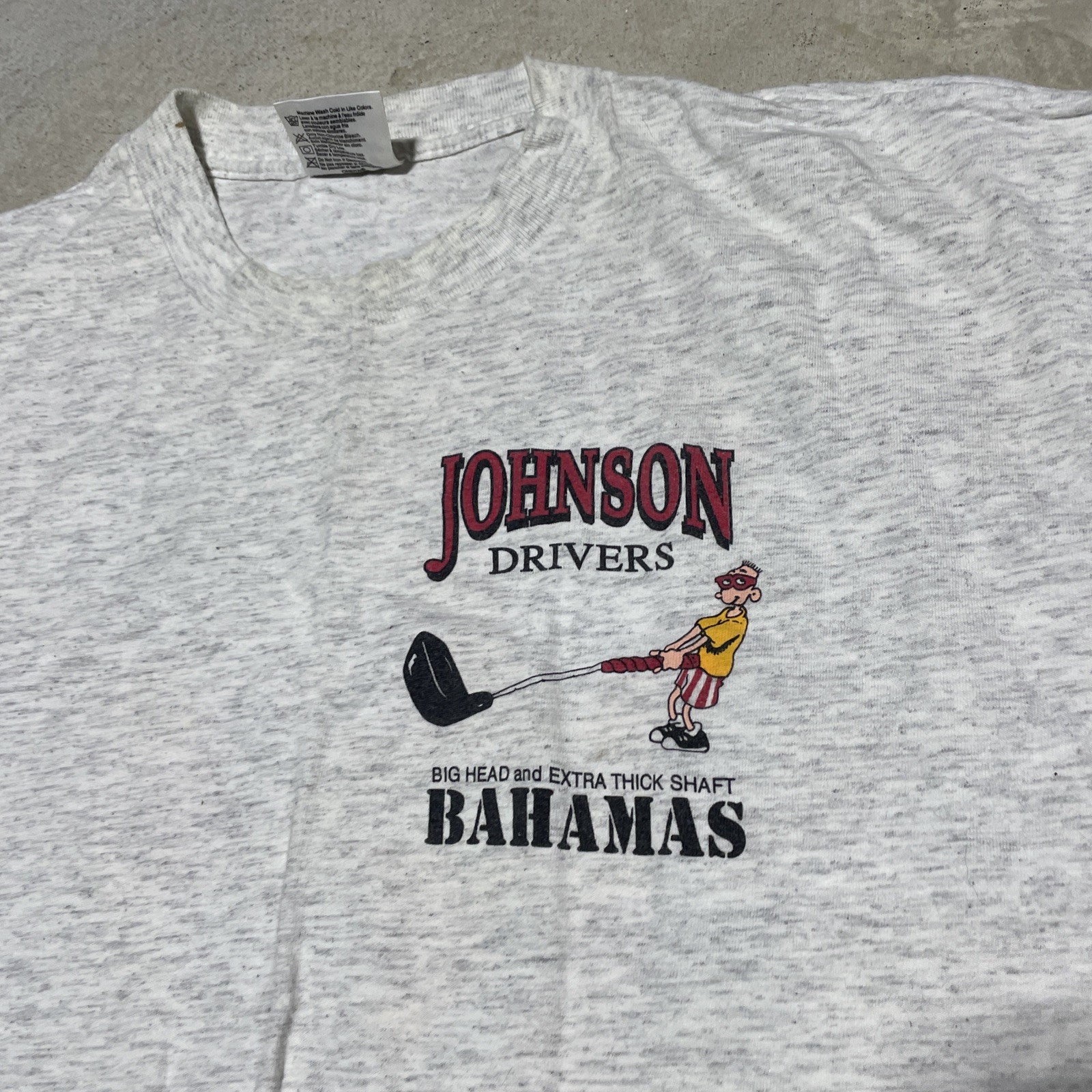 Vintage Big Johnson Drivers Golf Tee Single Stitch 90s T Shirt SZ XL Bahamas gallery