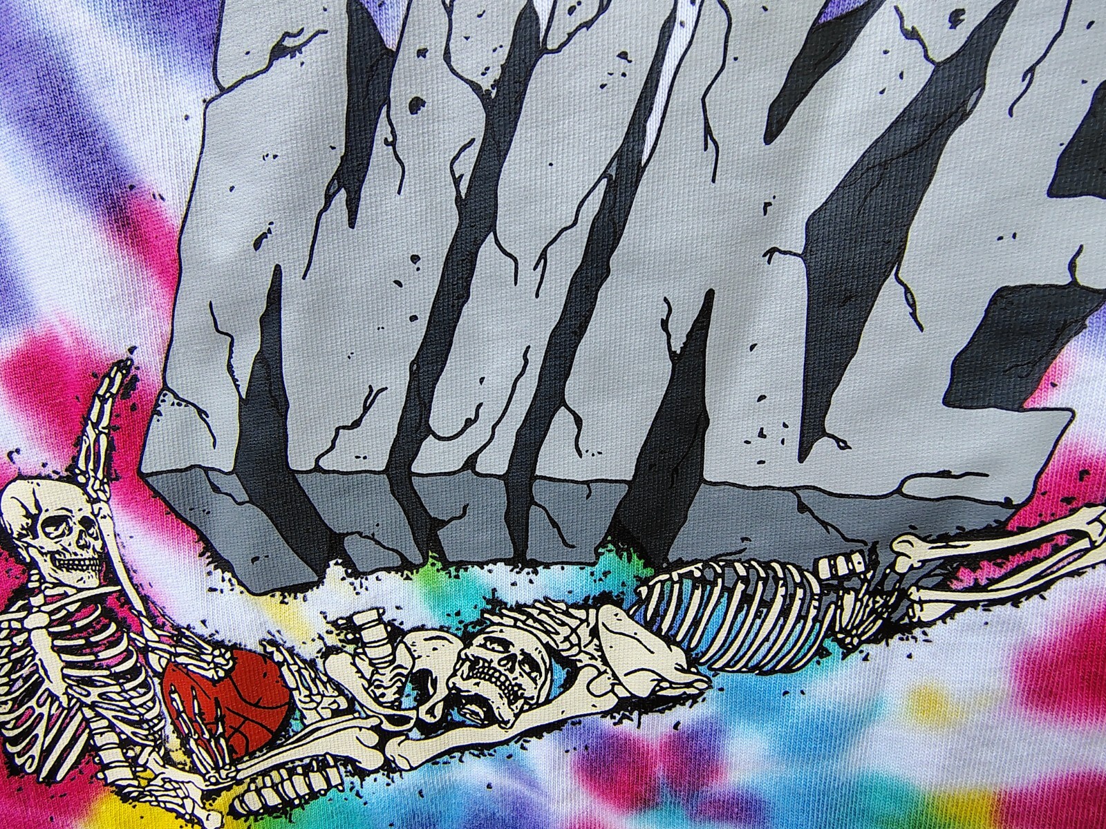 Nike Tie-Dye Skeleton Halloween Basketball Graphic Tee | Spooky M | Exploration