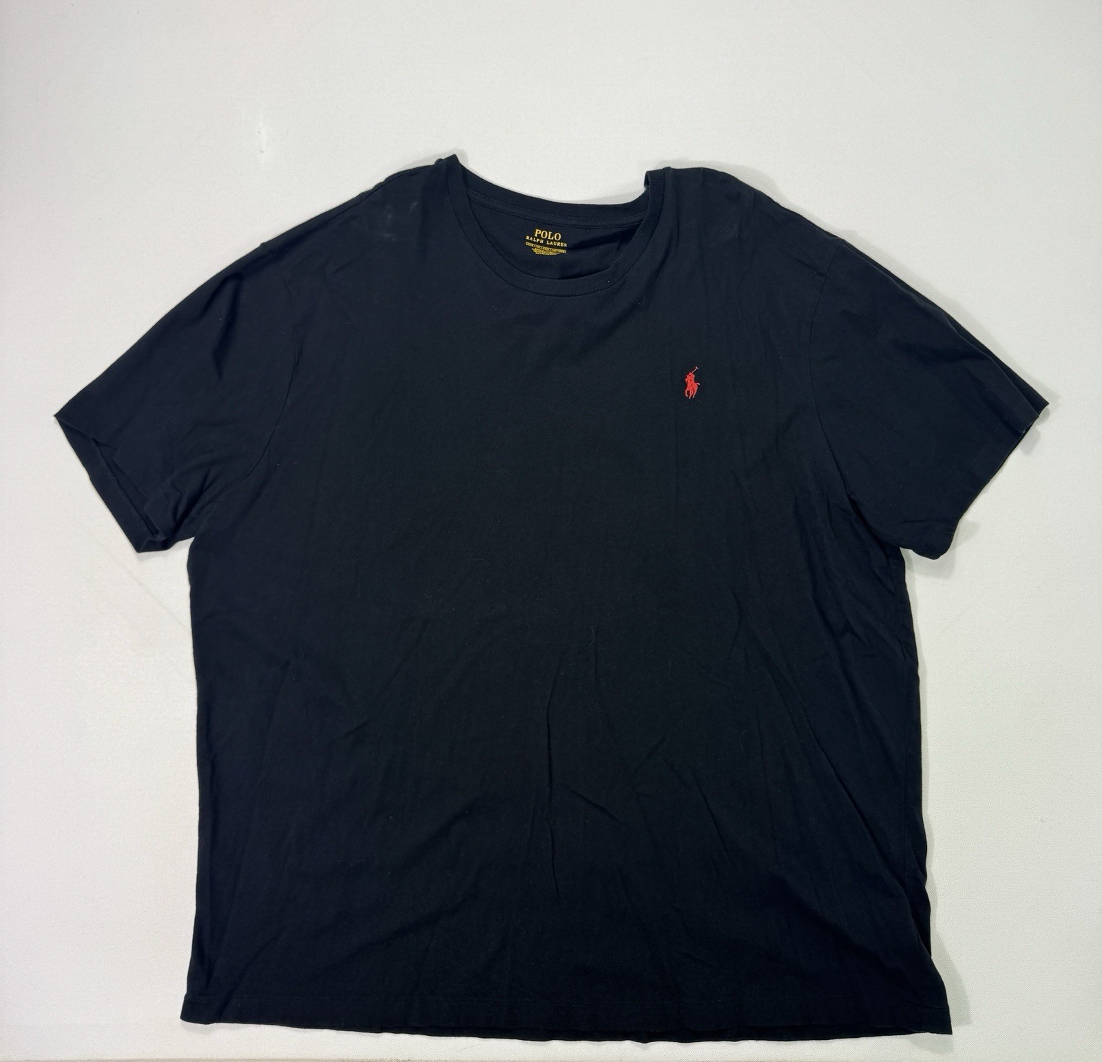 Polo Ralph Lauren Men’s 2XB Black Red Pony T-Shirt Classic Modern Casual Street